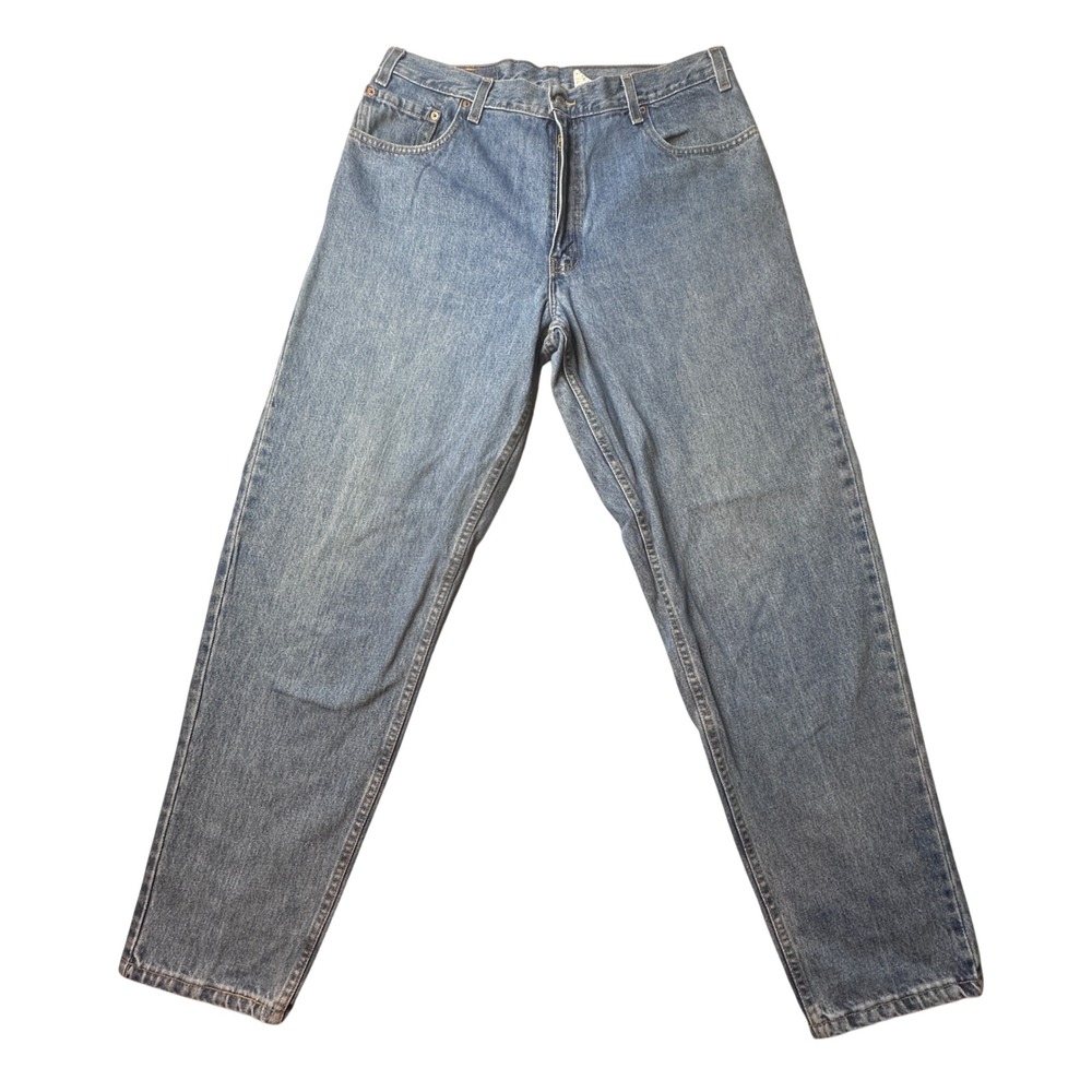 Vintage Jeans 560 Mens 36x32 (35x31) Blue Loose Fit Tapered Leg Made in USA 90s